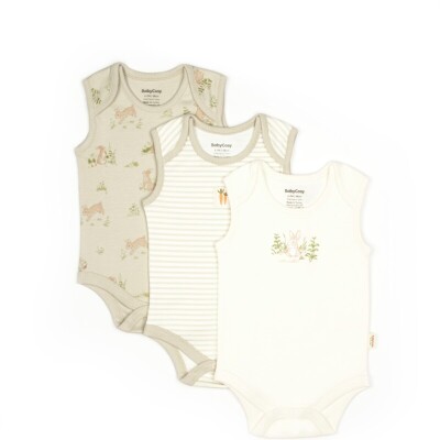 Unisex Bebek 3'lü Askılı Badi Kutu Set 9-24M BabyCosy